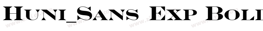 Huni_Sans Exp Bold R字体转换
